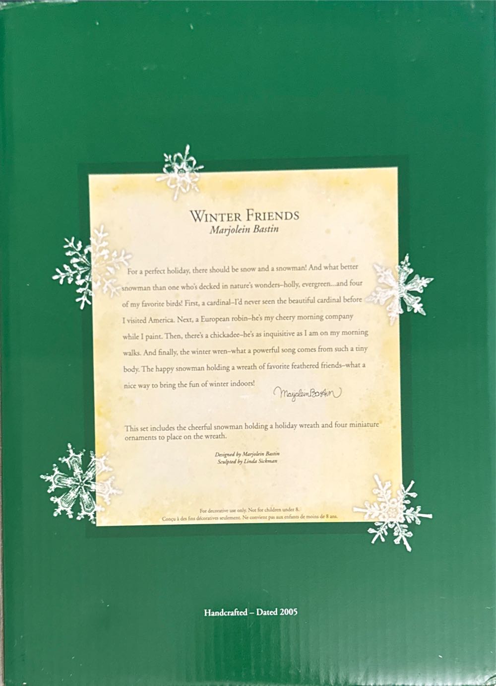 Winter Friends Figurine Display - Natures Sketchbook (Marjolein Bastin) ornament collectible [Barcode 015012859348] - Main Image 2