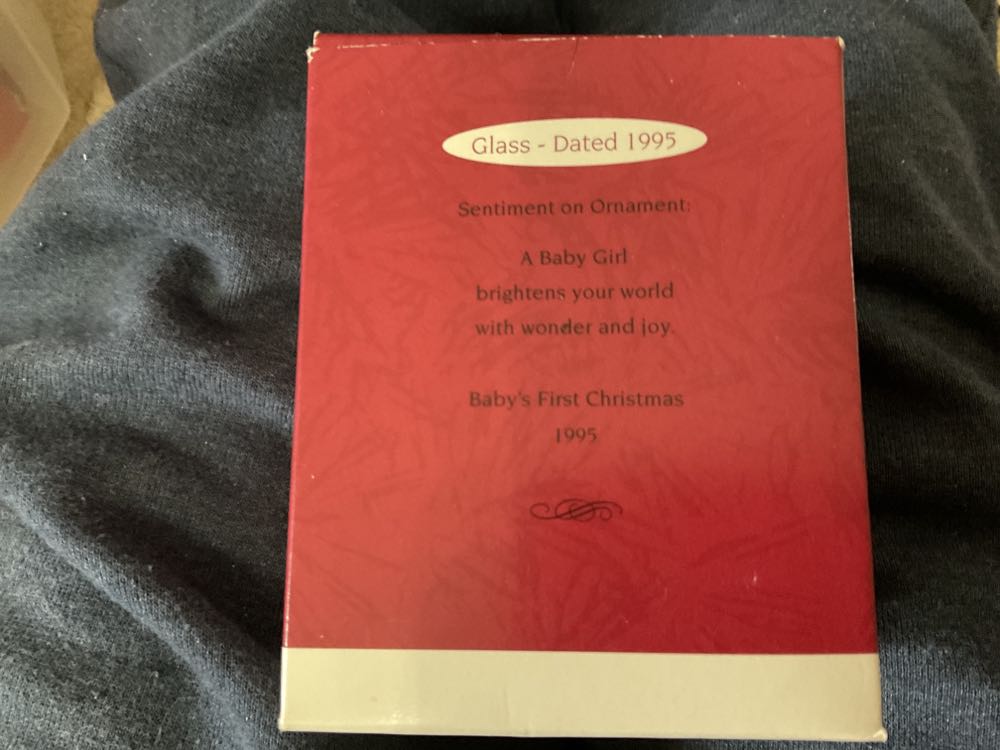 Baby’s First Christmas Baby Girl 1995 - Baby’s First Christmas (Baby’s First Christmas) ornament collectible [Barcode 015012287158] - Main Image 2