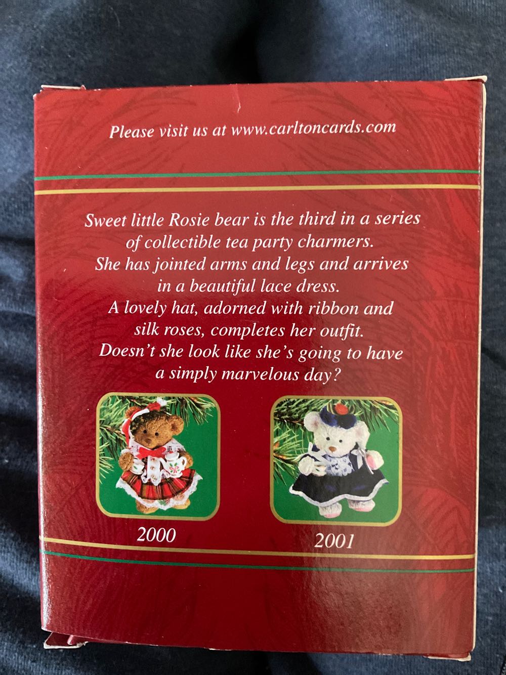 Teddy Bear Tea Party - Teddy Bear 100 Years ornament collectible [Barcode 018100944841] - Main Image 2