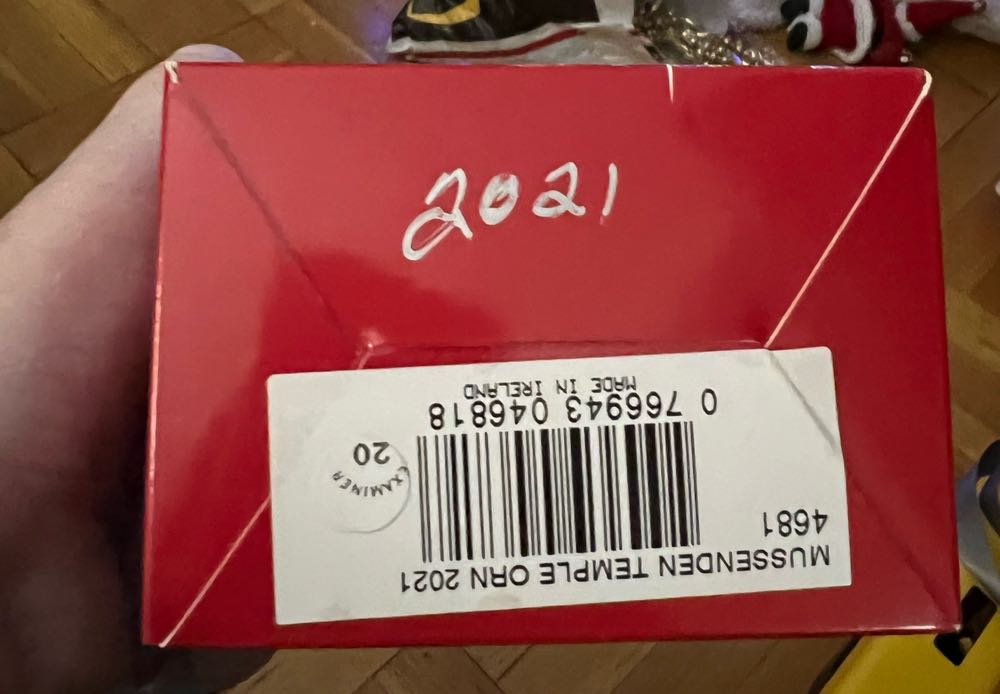 Belleek Mussenden Temple Ornament Annual Ornament  ornament collectible [Barcode 766943046818] - Main Image 4