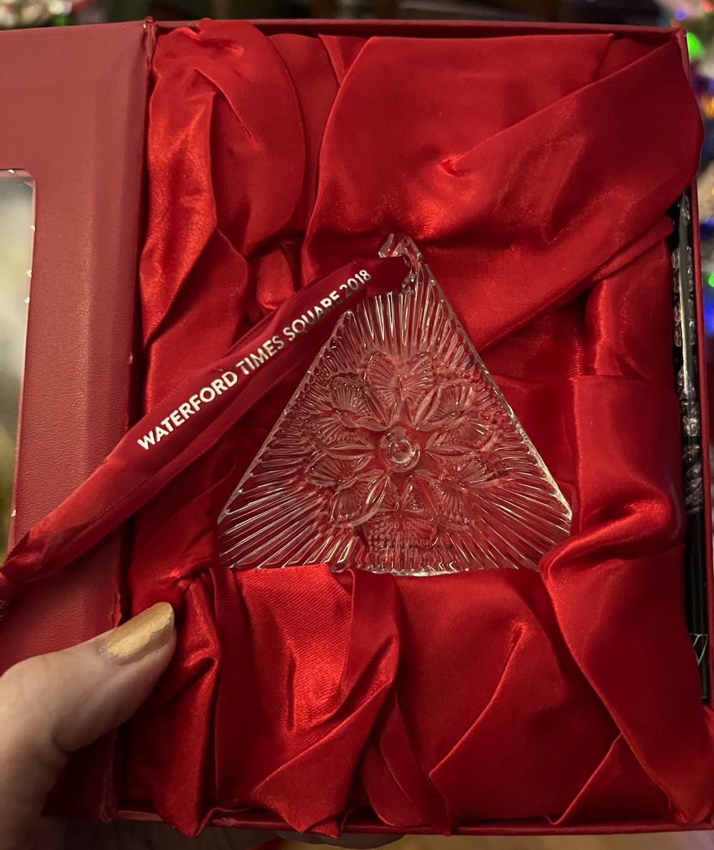 Waterford Crystal Times Square Gift Of Serenity Triangle Christmas Ornament  (The Times Square Ball) ornament collectible [Barcode 701587309844] - Main Image 2