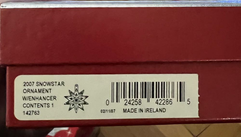 Waterford Crystal Snowstar Ornament  ornament collectible [Barcode 024258422865] - Main Image 3