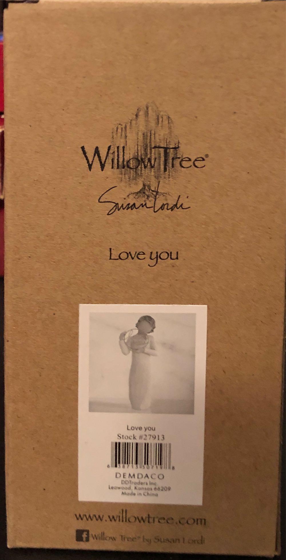 Love You - Willow Tree Susan Lordi (Love) ornament collectible [Barcode 638713507198] - Main Image 2