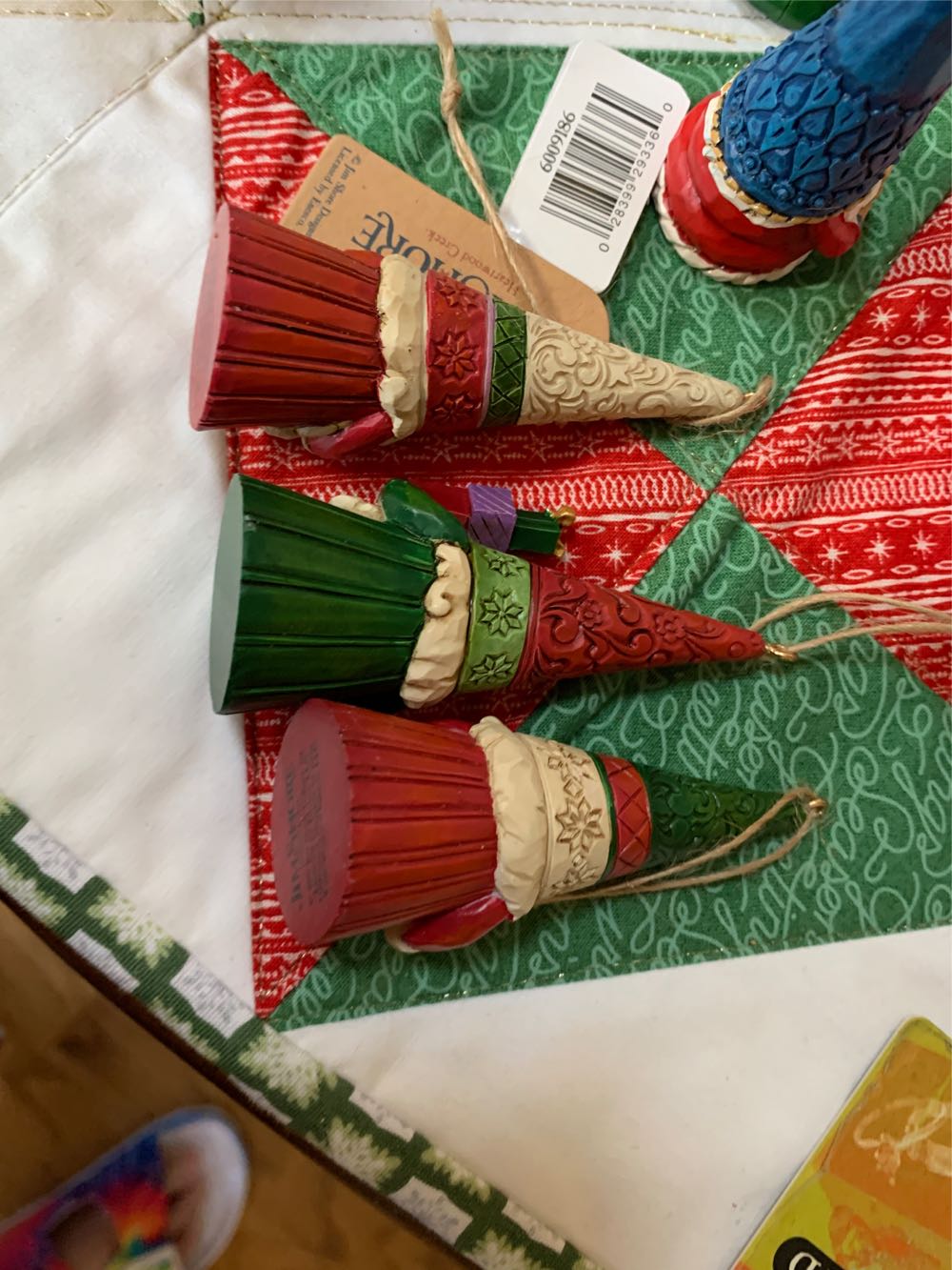 3 Mini Christmas Gnomes 3-piece Ornament Set  (Gnome) ornament collectible [Barcode 028399293360] - Main Image 3