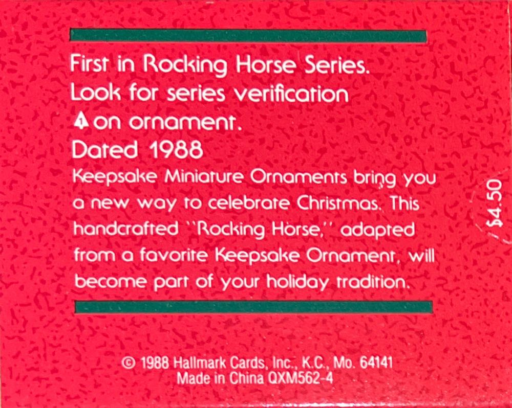 Miniature Rocking Horse #1 - Rocking Horse Miniature (Horse) ornament collectible - Main Image 2
