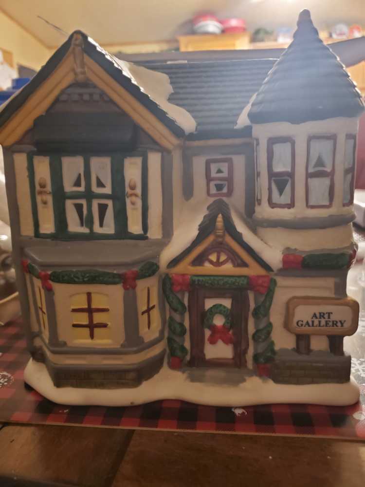 riteaid christmas village art gallery  ornament collectible - Main Image 1
