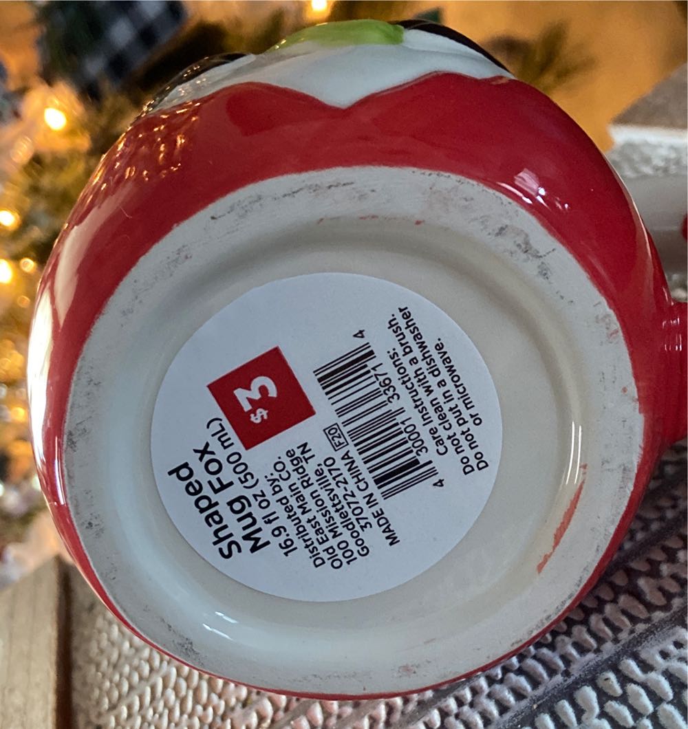 Christmas. Mug. Fox.  ornament collectible - Main Image 4