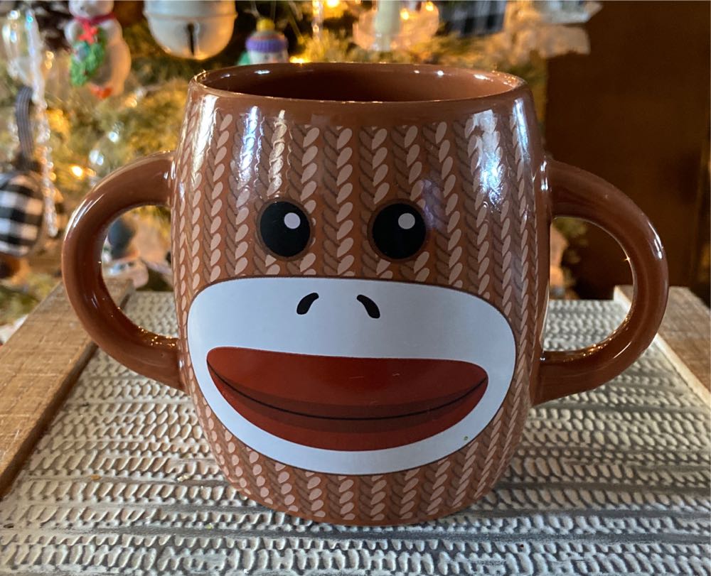 Christmas. Mug. Sock Monkey.  ornament collectible - Main Image 2
