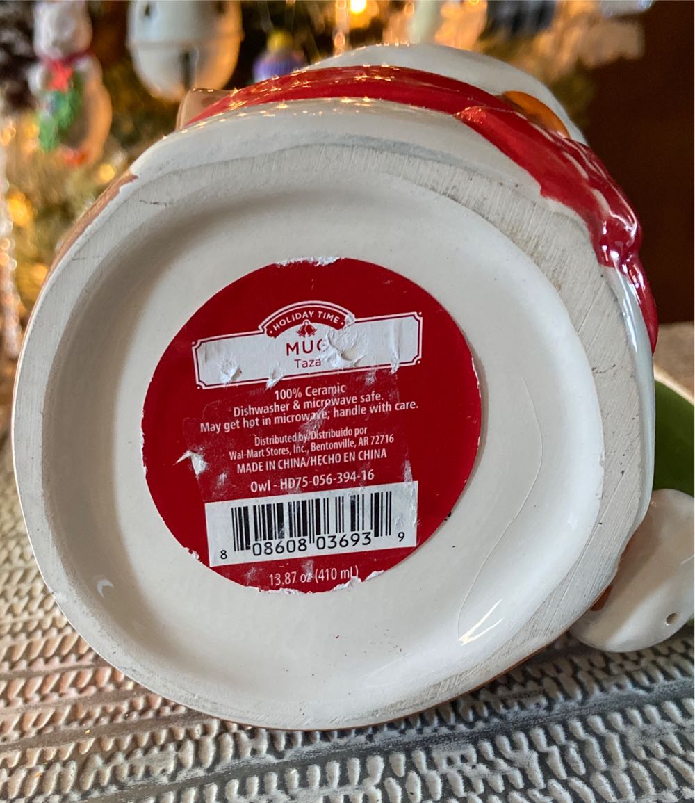 Christmas. Mug. Owl.   ornament collectible - Main Image 4