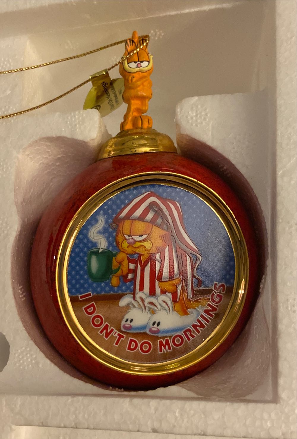 Garfield I Dont Do Mornings  - Heirloom ornament collection (Heirloom porcelain ornament) ornament collectible - Main Image 2