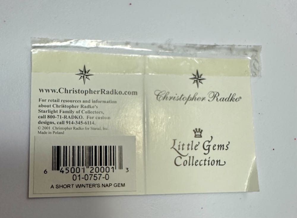 A Short Winters Nap Gem - 01-0757-0 (Radko Gem) ornament collectible - Main Image 3