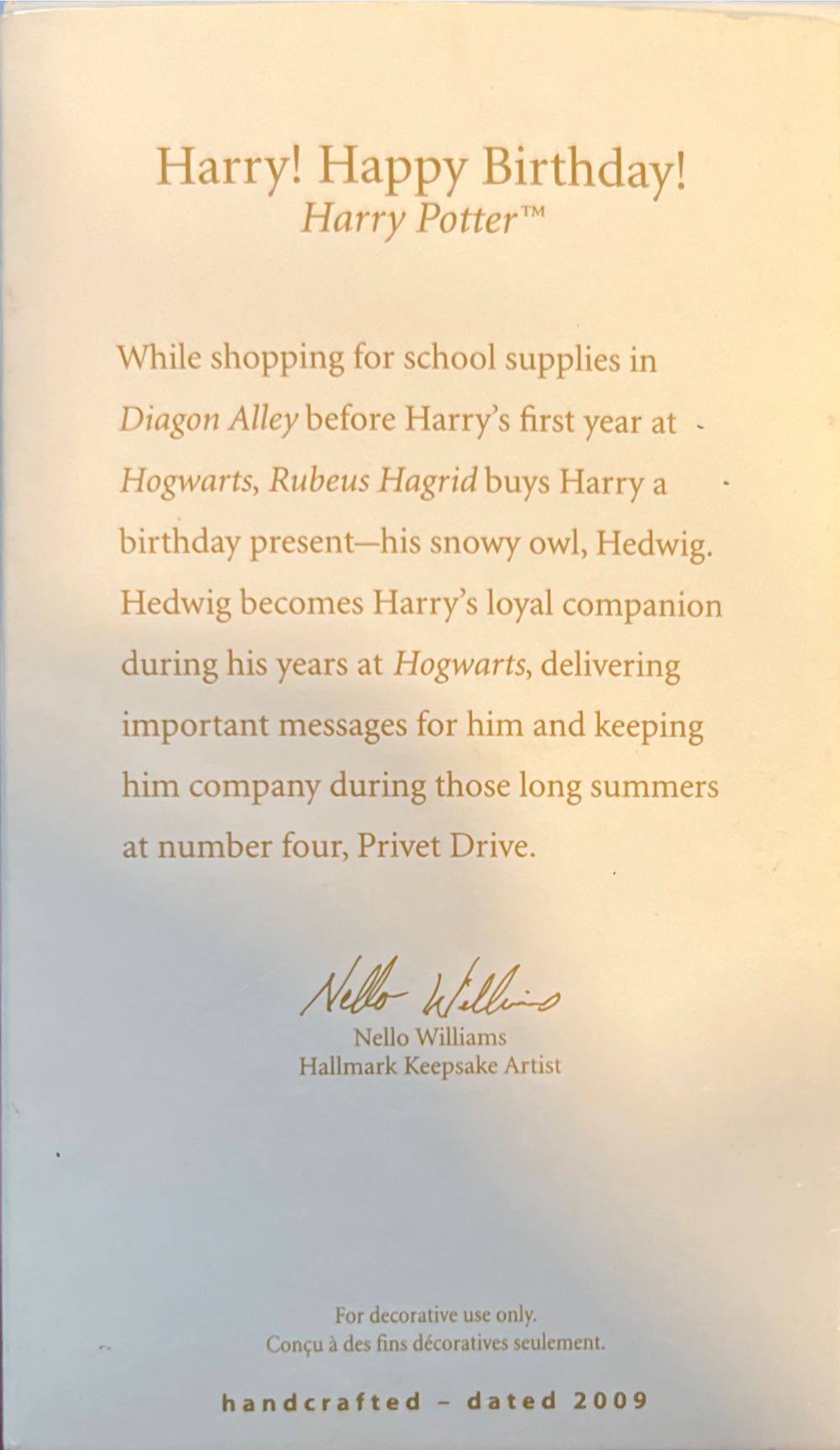 Harry Happy Birthday - Harry Potter (Movies) ornament collectible - Main Image 2