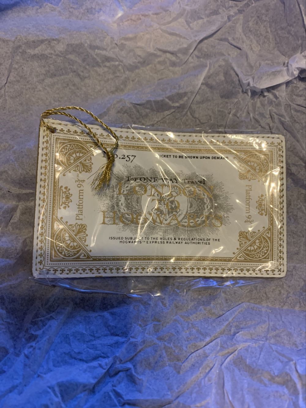 Hogwarts Express Ticket  ornament collectible - Main Image 1
