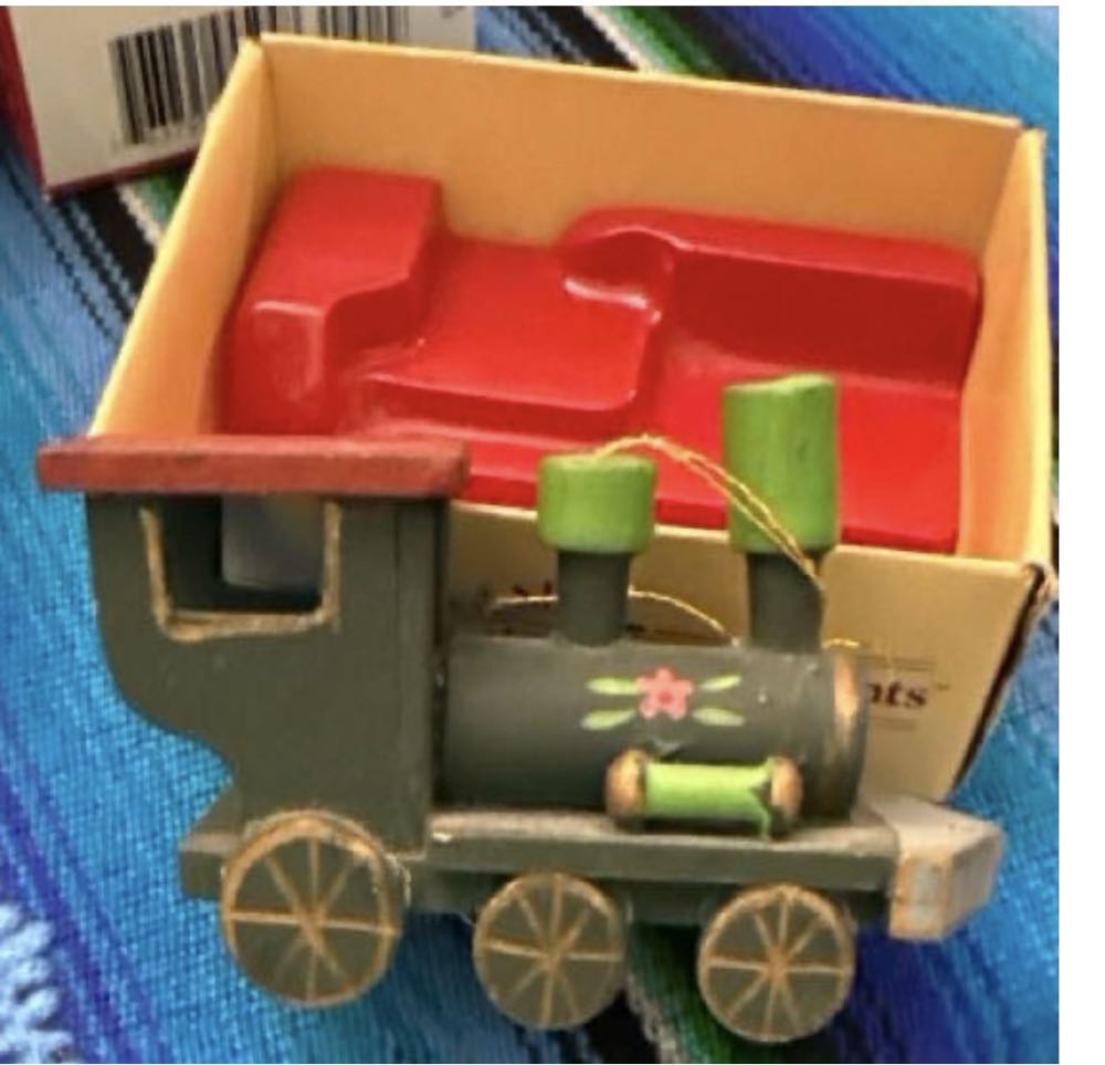Wooden Train - Trains ornament collectible - Main Image 2