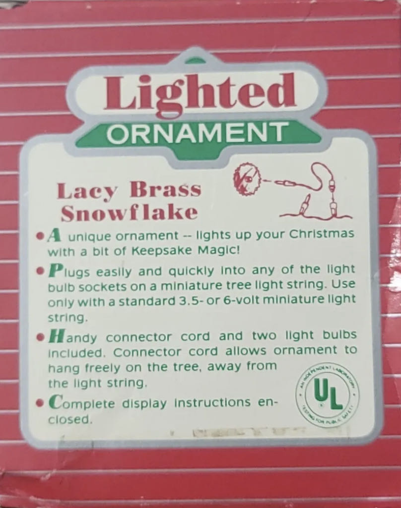 Lacy Brass Snowflake - Hallmark Keepsake (MAGIC: Light) ornament collectible - Main Image 2