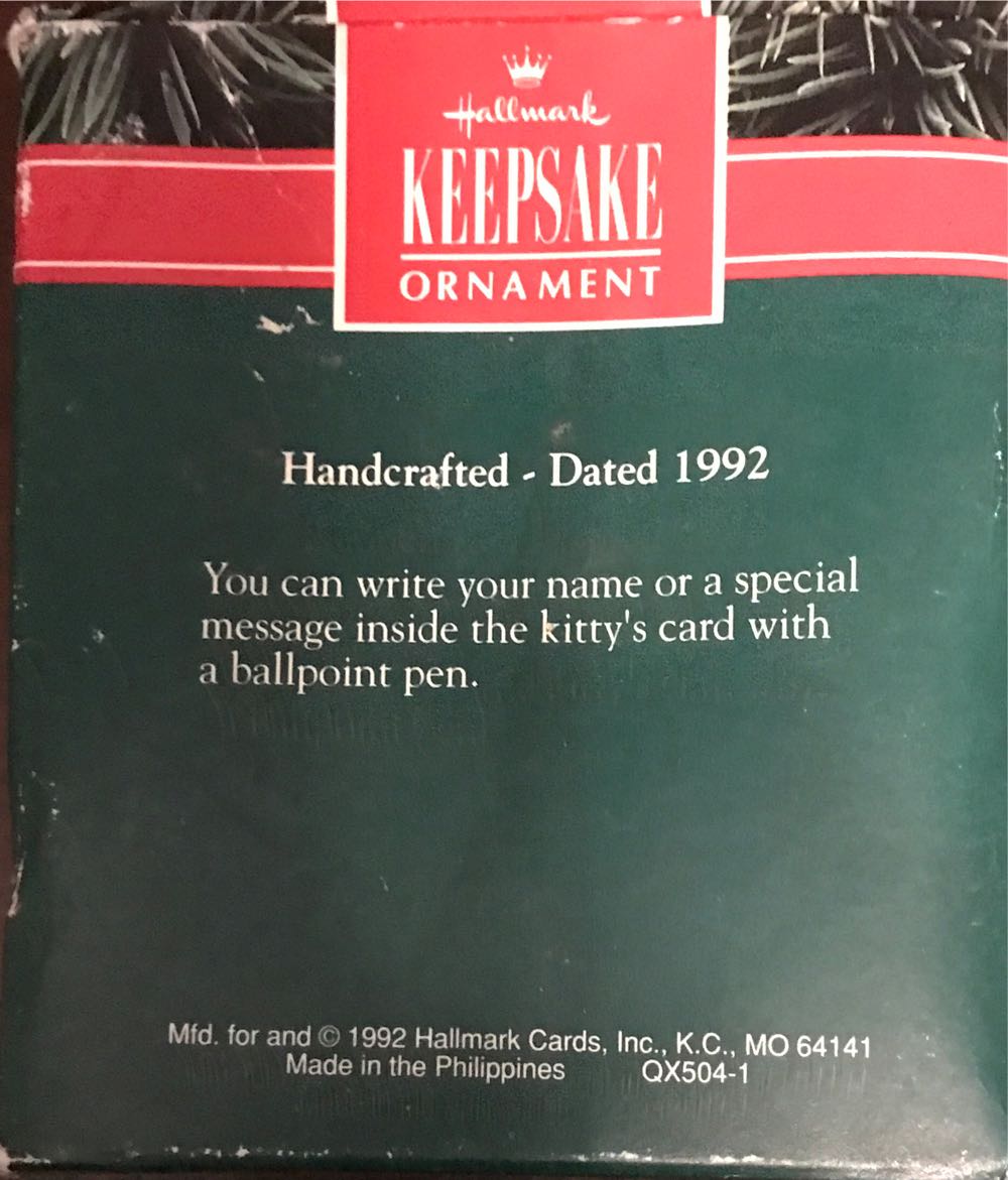 Friendly Greetings  (Cat) ornament collectible [Barcode 070000027437] - Main Image 2