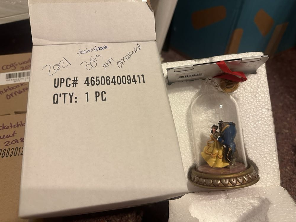 Beauty and the Beast 30th Anniversary Sketchbook Ornament - Disney Store (Disney’s beauty and the beast) ornament collectible [Barcode 465064009411] - Main Image 3