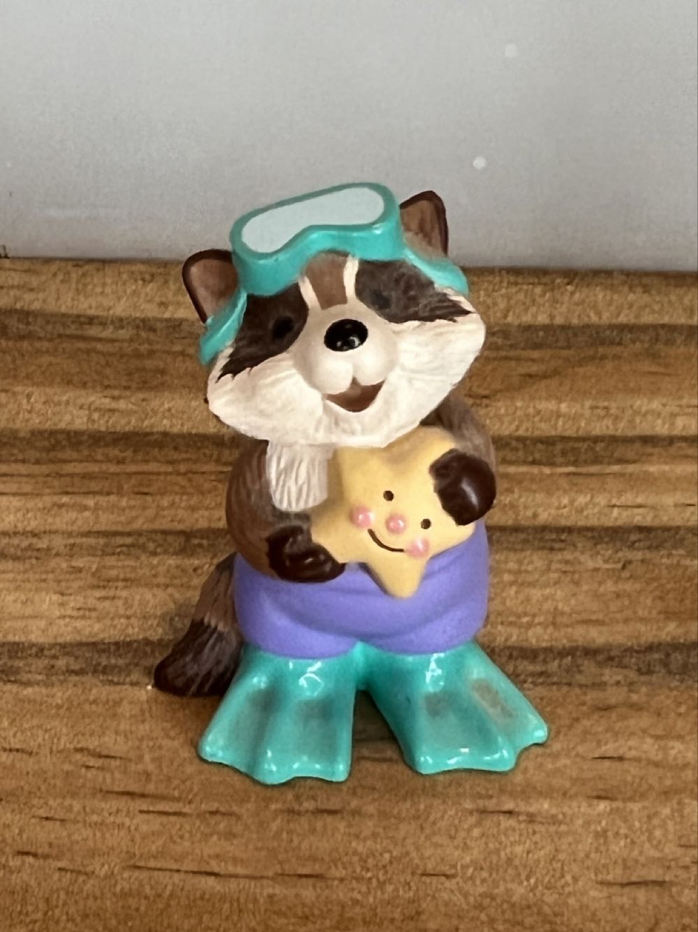 Raccoon with Flippers - Beach (Beach) ornament collectible - Main Image 1