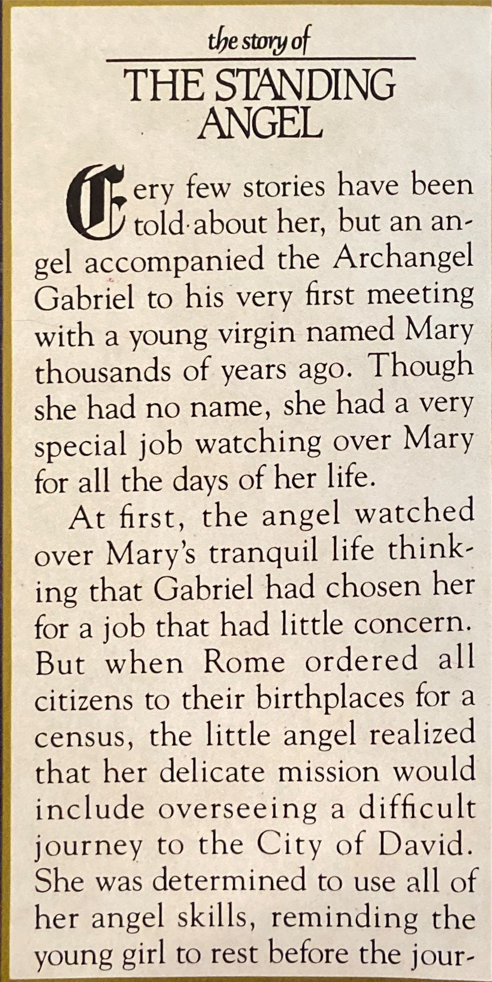 Fontanini. The Standing Angel. Nativity Villager Figurine  ornament collectible [Barcode 089945725193] - Main Image 2