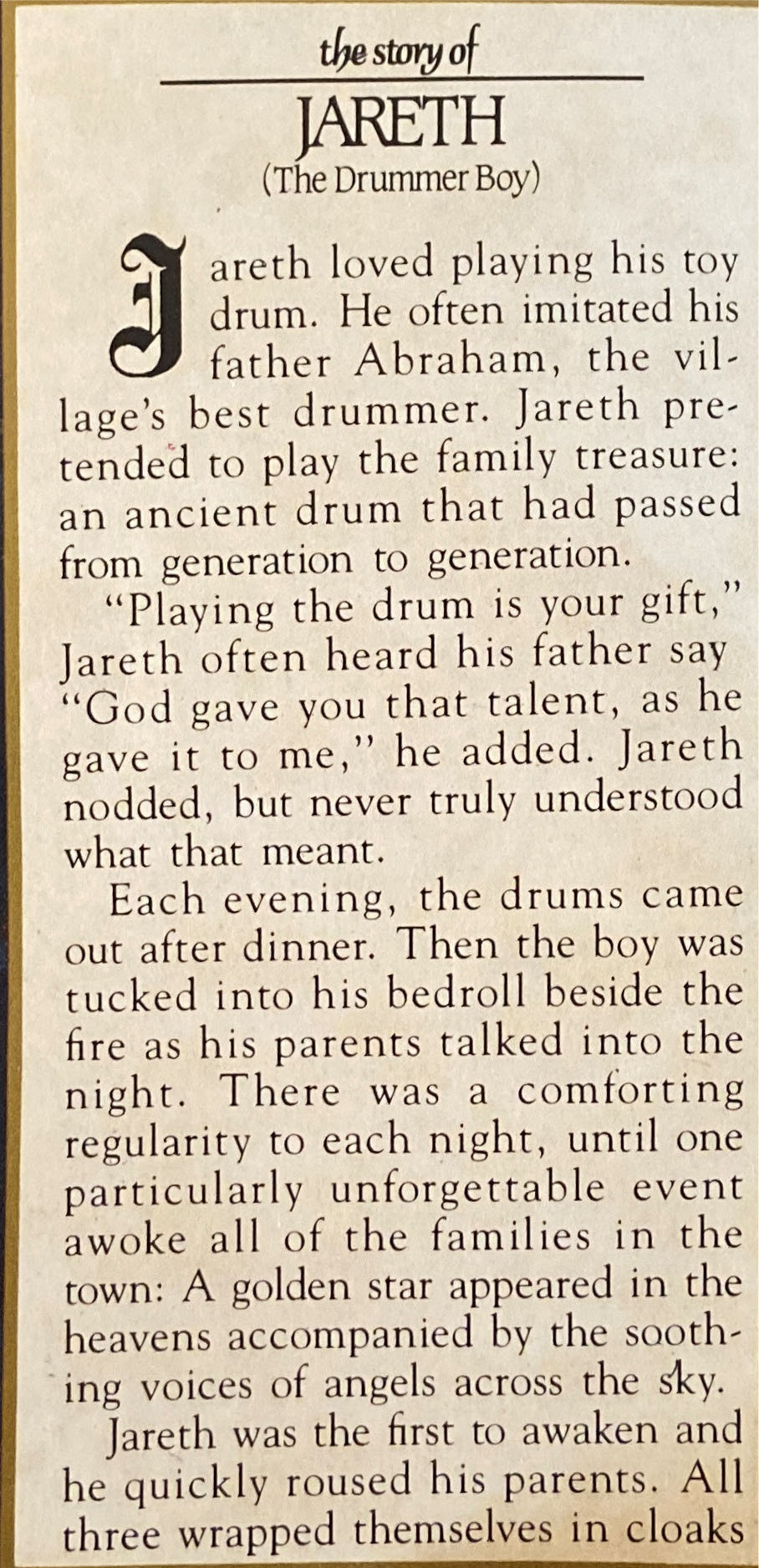 Jareth 5” Fontanini Heirloom Nativity Figure  (Musician) ornament collectible [Barcode 089945551037] - Main Image 2