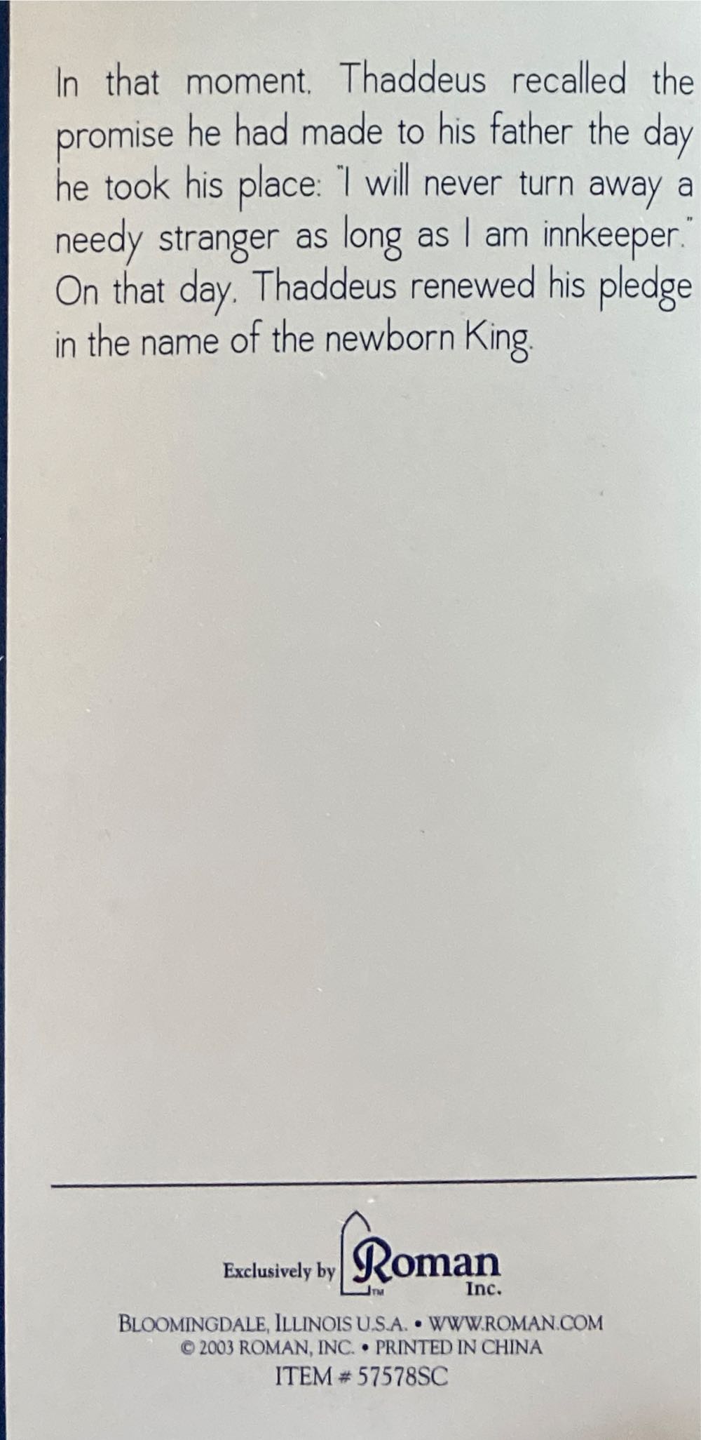 Fontanini. Thaddeus. Innkeeper.   ornament collectible - Main Image 4