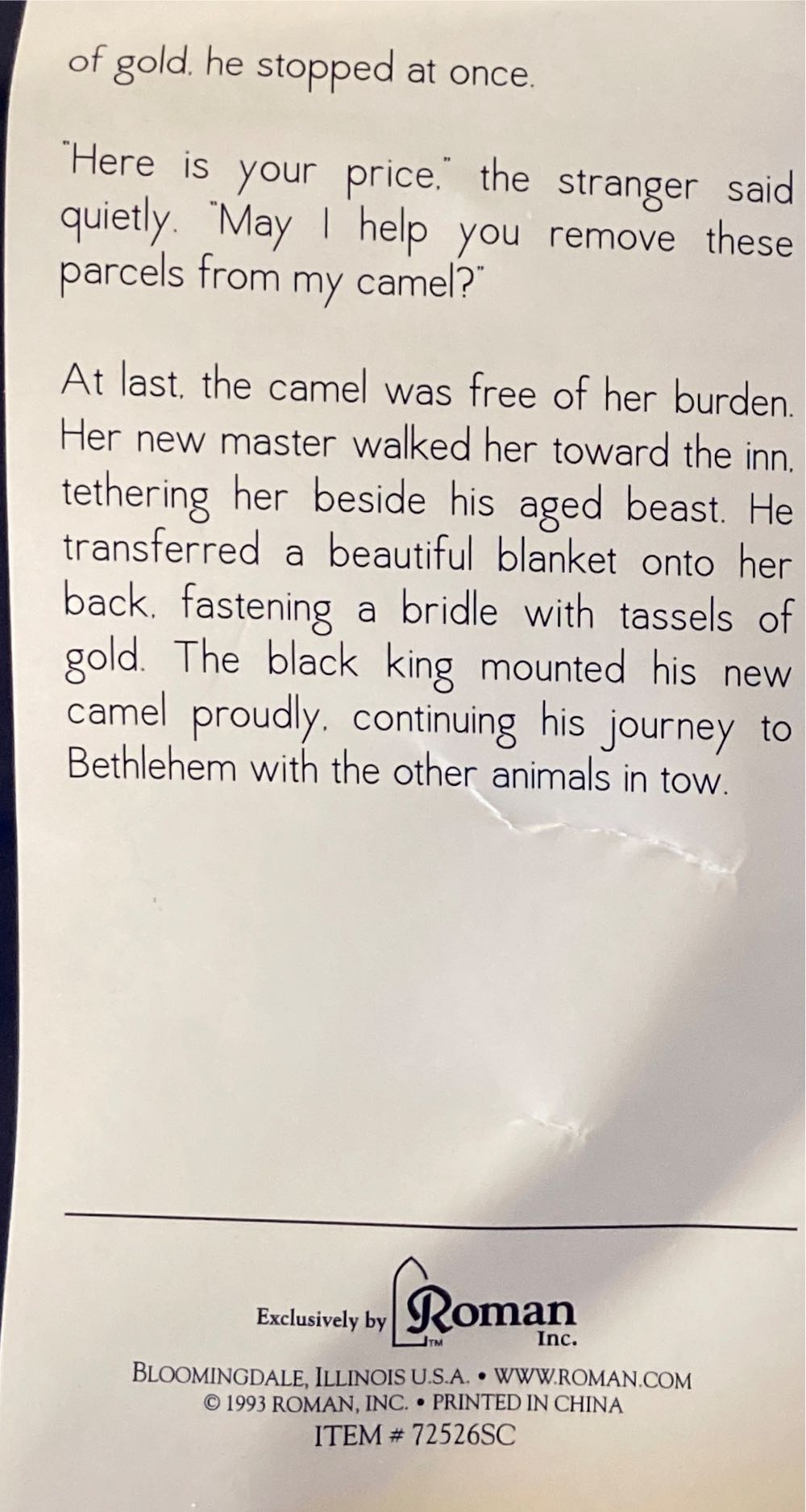 Fontanini. Saddle Blanket Camel.   ornament collectible - Main Image 4