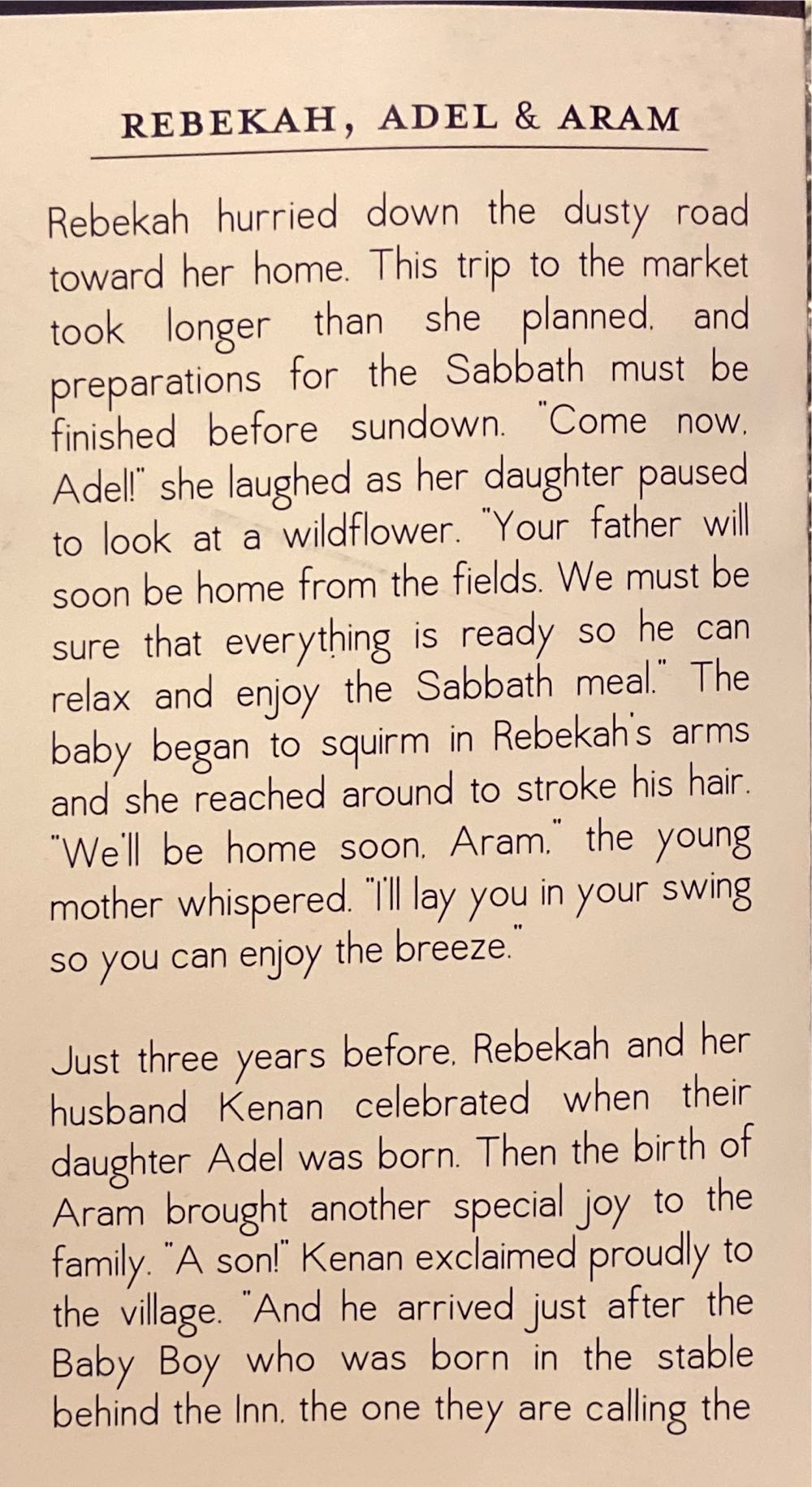 Rebekah, Adel & Aram 5” Fontanini Heirloom Nativity Figure  ornament collectible [Barcode 089945525854] - Main Image 2