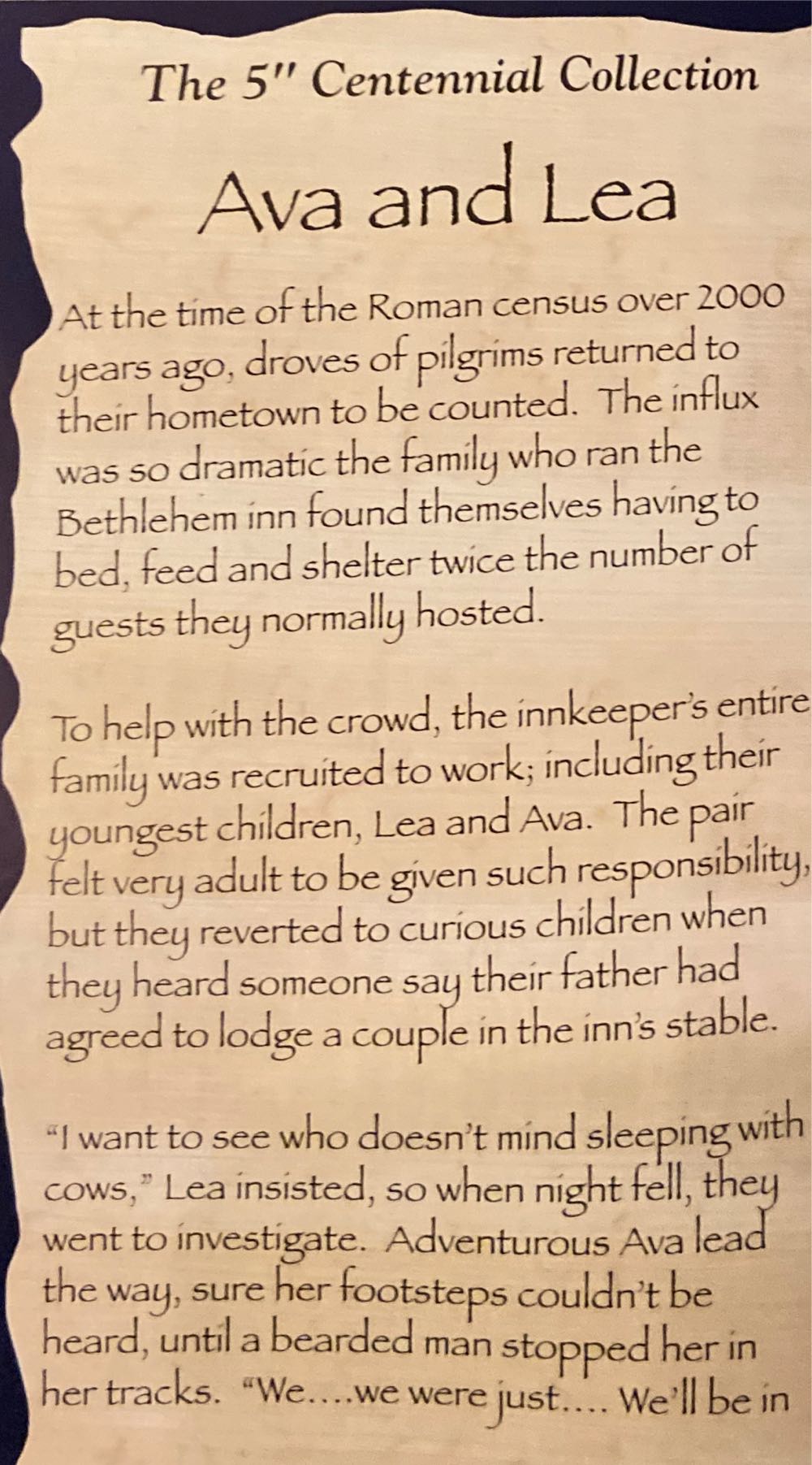 Fontanini.  Ava & Lea. Sisters.  ornament collectible [Barcode 089945386110] - Main Image 2