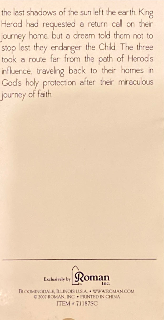 Fontanini. Three Kings. Nativity Set 3-piece 5-inch Each.  ornament collectible [Barcode 089945370751] - Main Image 4