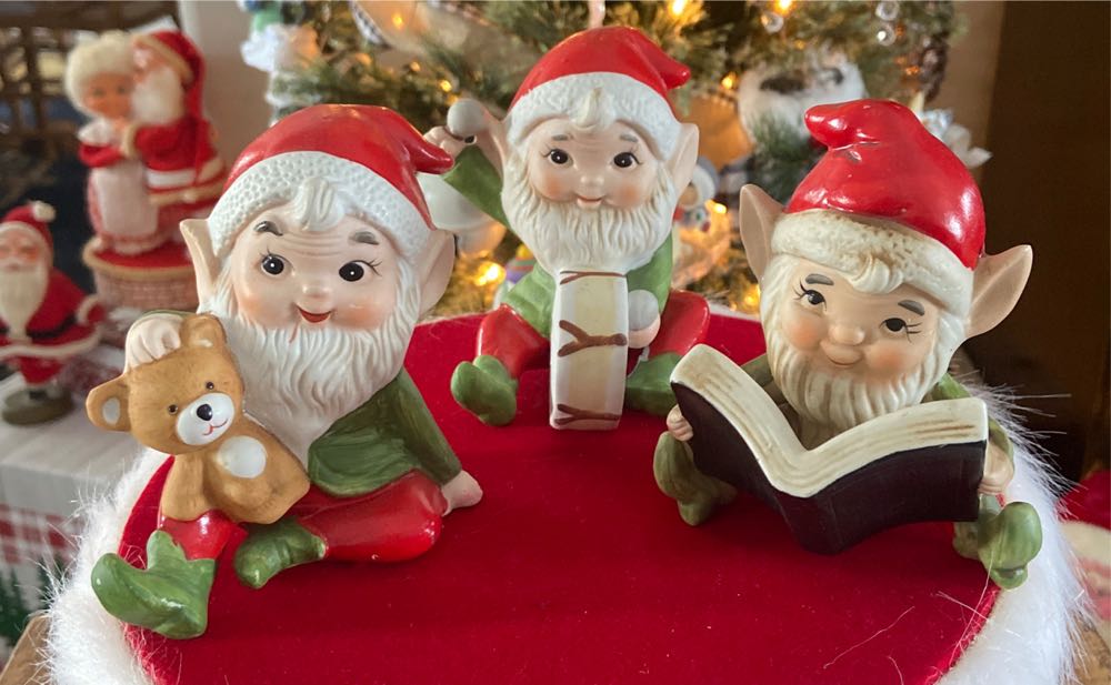 Christmas Vintage. Elves. Homco.   ornament collectible - Main Image 3