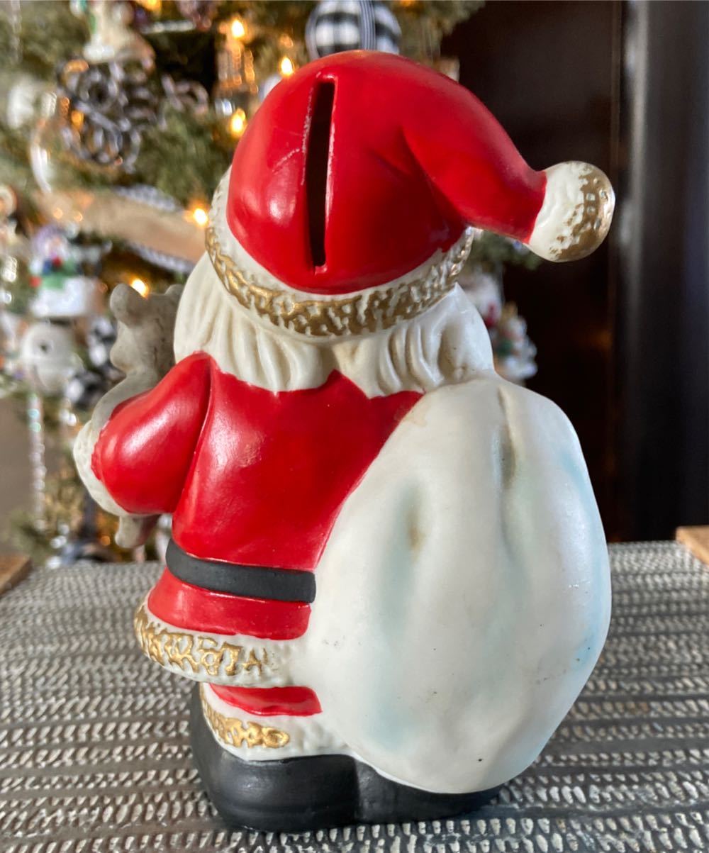 Christmas Vintage. Santa. Bank. Homco.  ornament collectible - Main Image 3