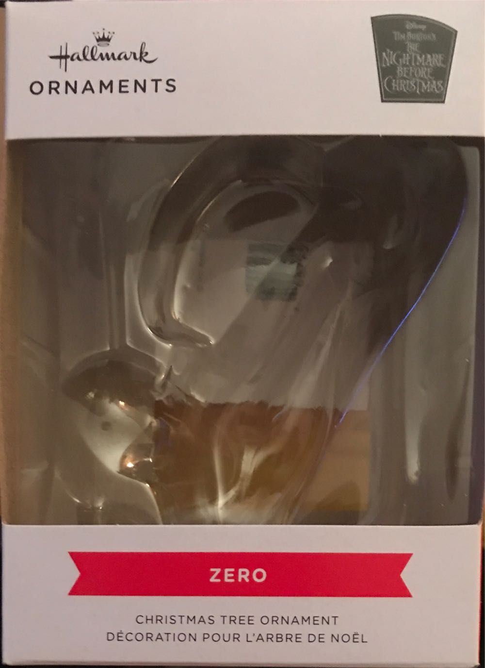 Hallmark Disney Tim Burton’s The Nightmare Before Christmas Zero Christmas Ornament Multicolor 0002hcm9436 - Red Box ornament collectible [Barcode 763795720552] - Main Image 3