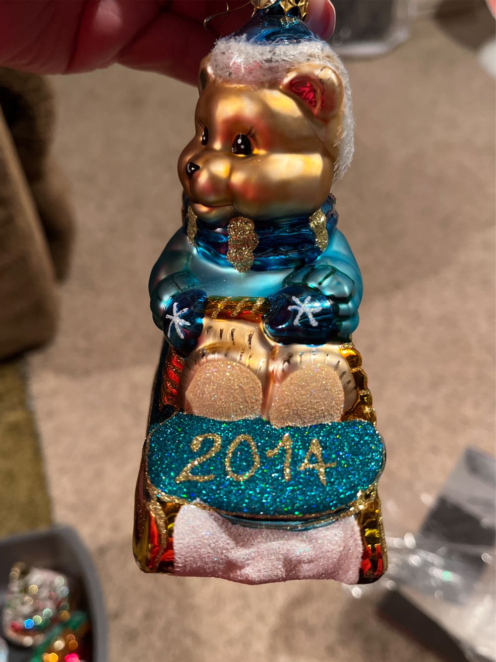 Teddy Bear Sled - Annual Ornament ornament collectible [Barcode 645001462305] - Main Image 2