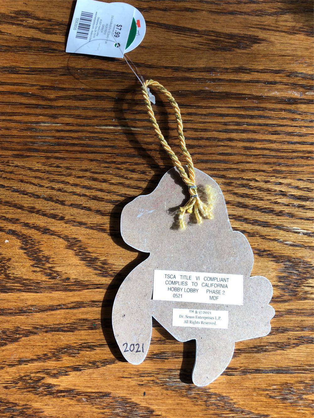 Max  (Dr Seuss’ The Grinch) ornament collectible - Main Image 2