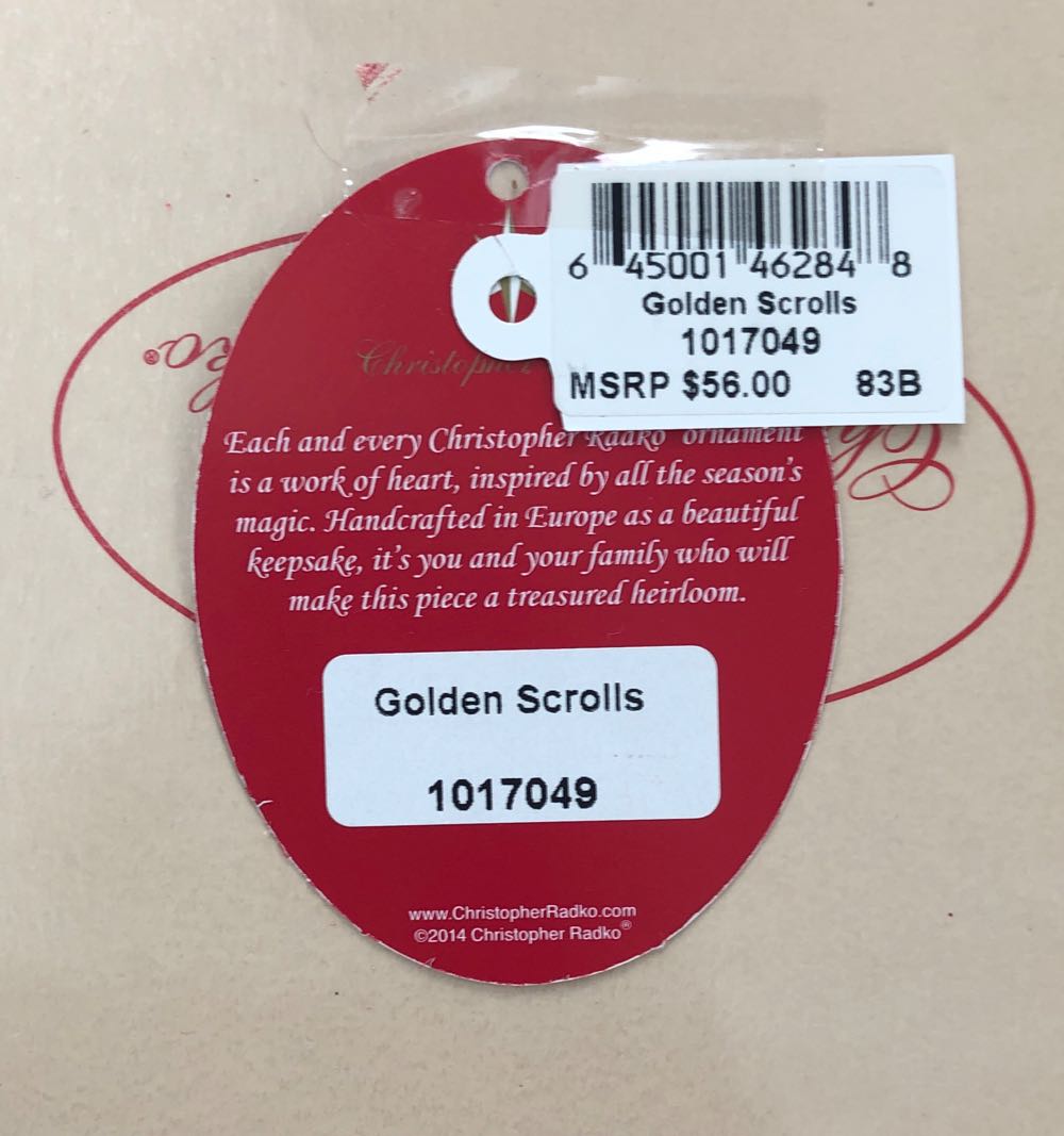 Golden Scrolls - Cross ornament collectible [Barcode 645001462848] - Main Image 2