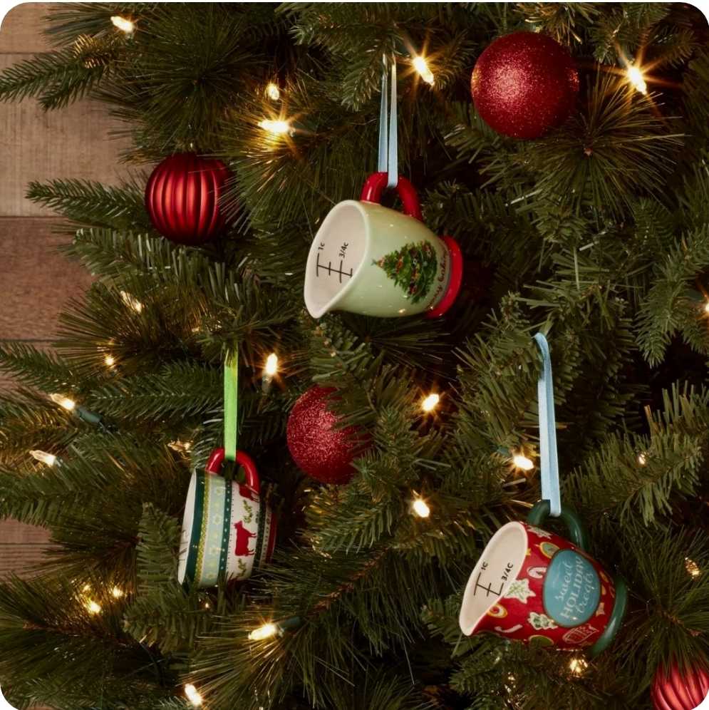 The Pioneer Woman Measuring Cups and Cow Bowl 3 Piece Christmas Ornament Bundle  ornament collectible - Main Image 2