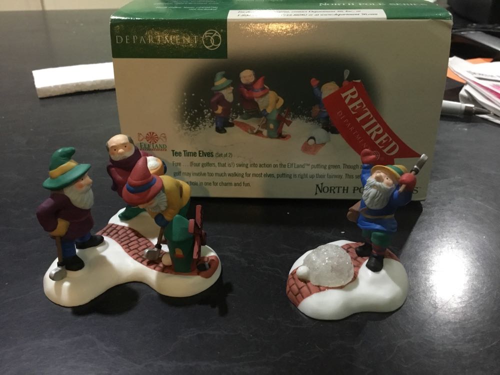 Tee Time Elves - North Pole Series Accessory (Elfland) ornament collectible [Barcode 734409130739] - Main Image 2