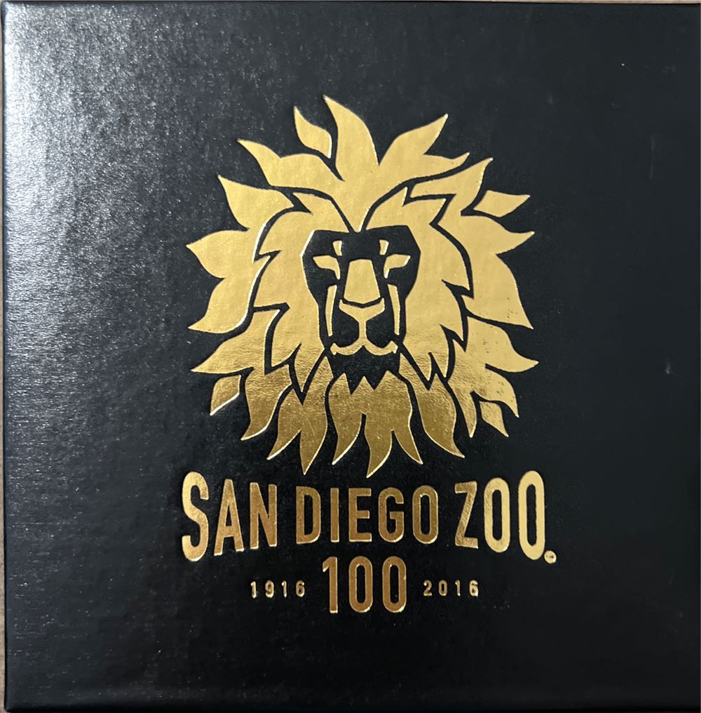 San Diego Zoo 100th Anniversary Collectible Gold Tone Lion Ornament In Box  ornament collectible [Barcode 423450452043] - Main Image 2