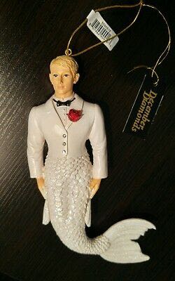 GROOM White Tuxedo Merman #55-90916 Blond Hair  ornament collectible - Main Image 2