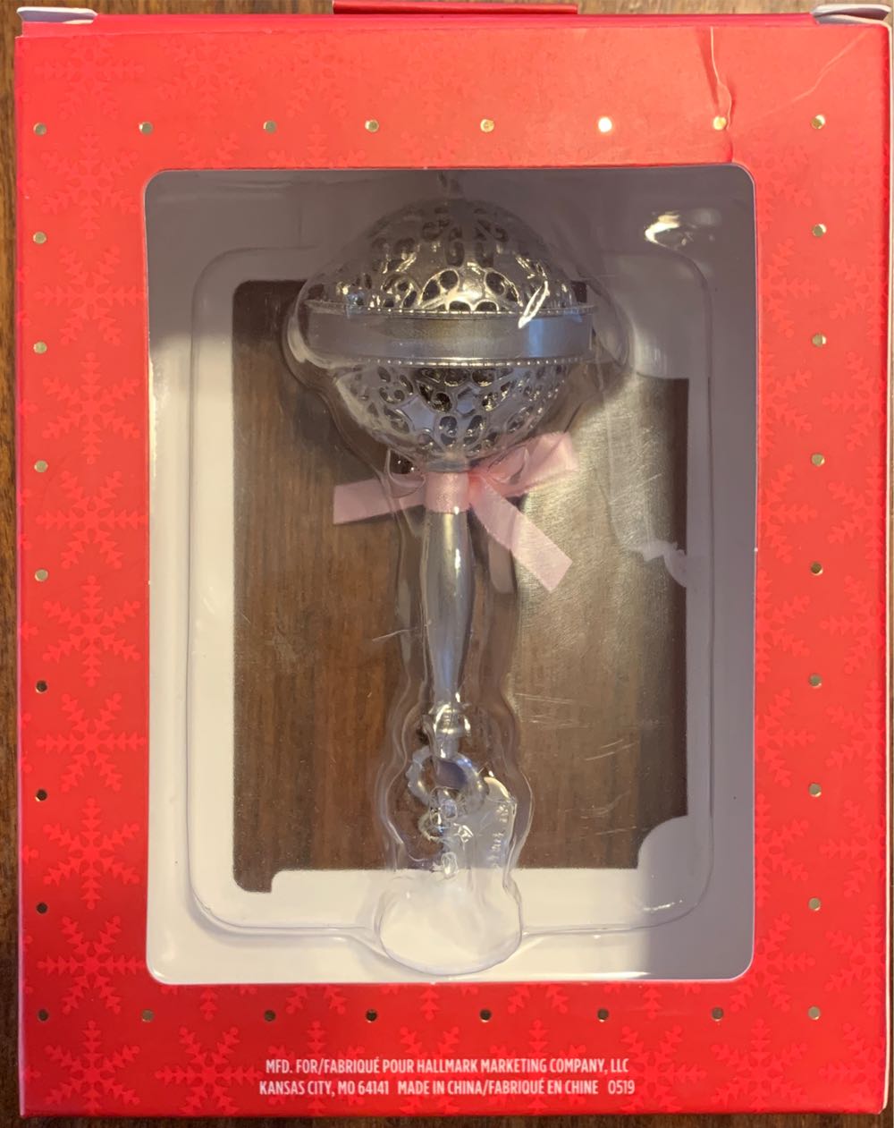 Metal Baby’s 1st Christmas Rattle  ornament collectible [Barcode 763795563524] - Main Image 2