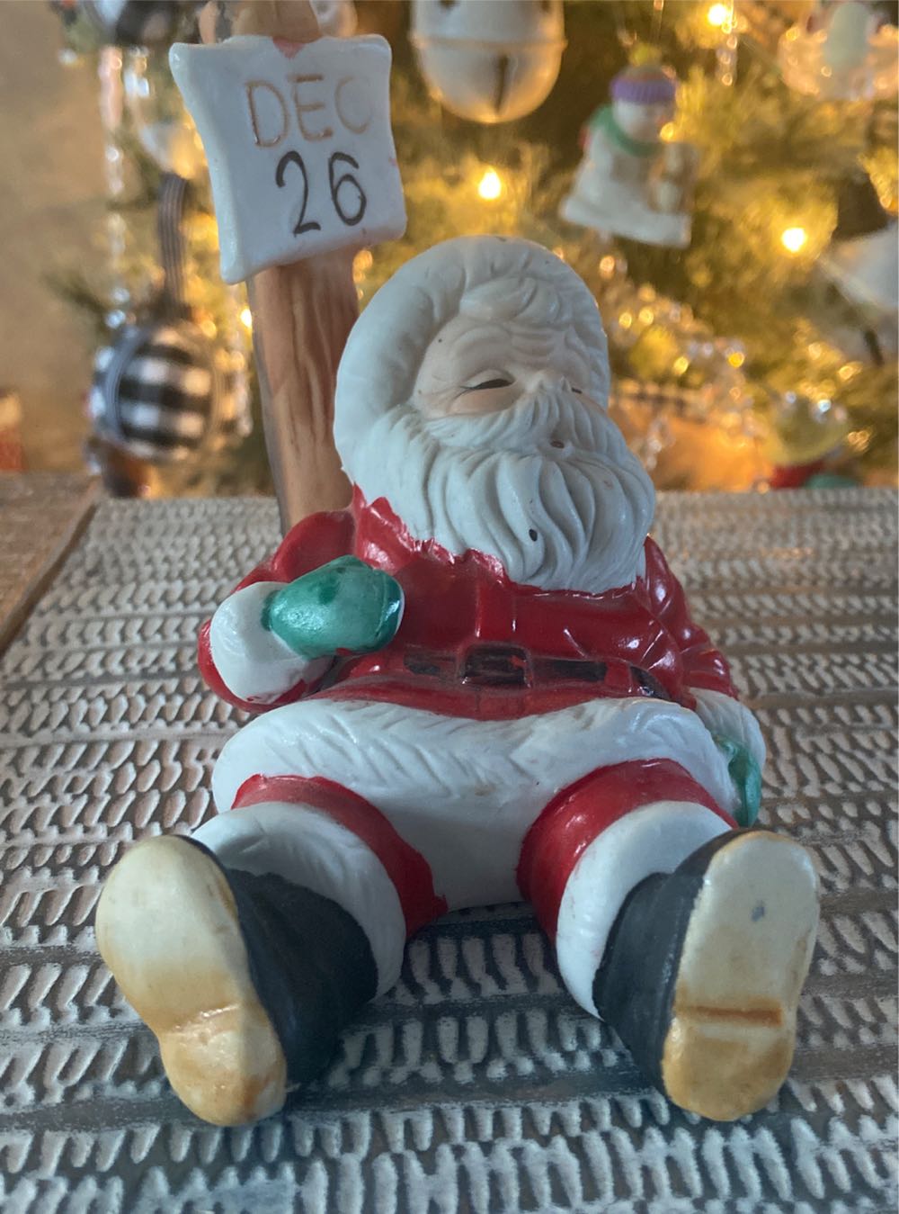 Christmas Vintage. Santa. Sleeping.  ornament collectible - Main Image 2
