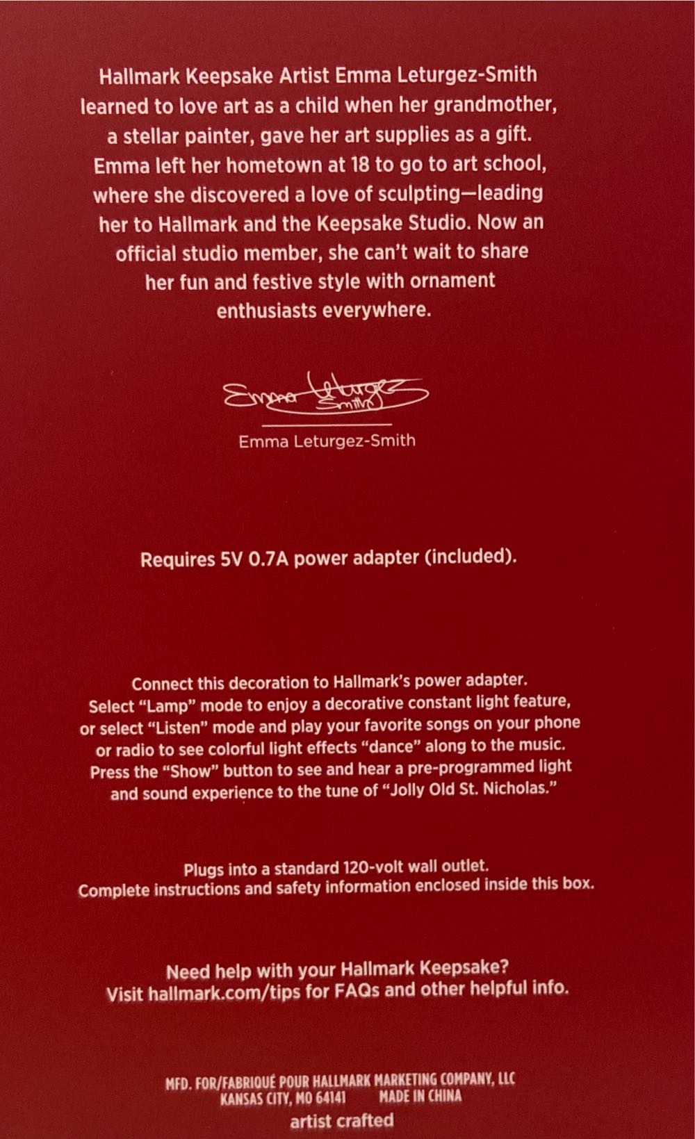 Hallmark Keepsake Sound-A-Light. 2020. Santa’s Gazebo. - Sound-A-Light (Santa’s Gazebo) ornament collectible - Main Image 2