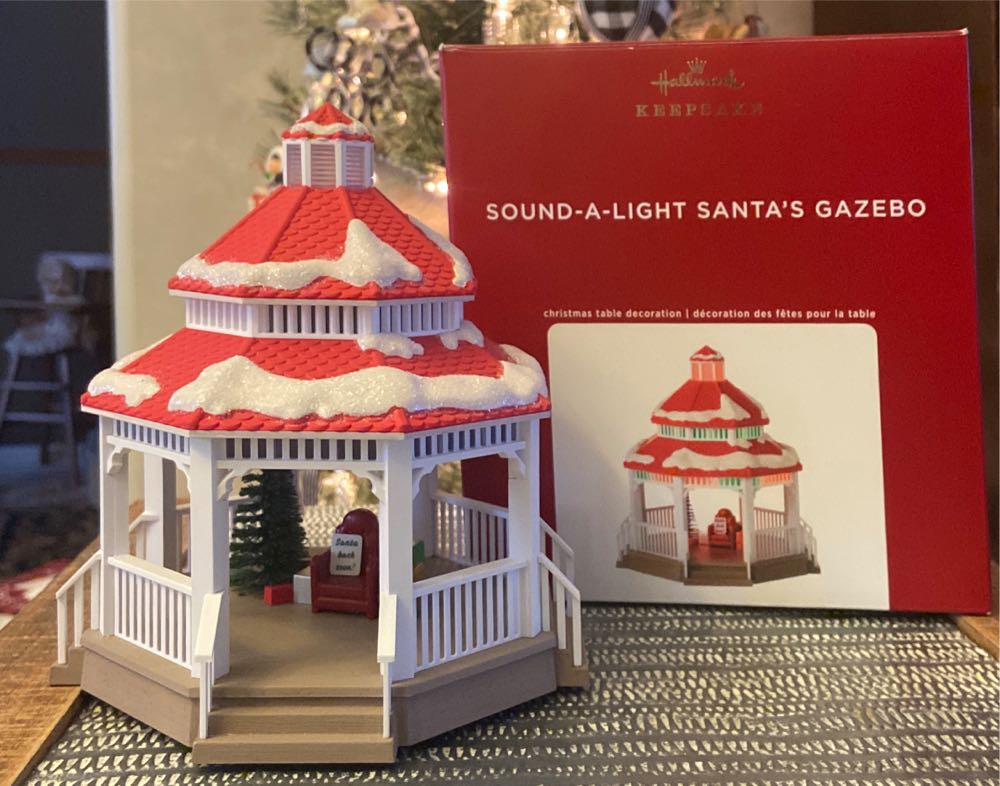 Hallmark Keepsake Sound-A-Light. 2020. Santa’s Gazebo. - Sound-A-Light (Santa’s Gazebo) ornament collectible - Main Image 3