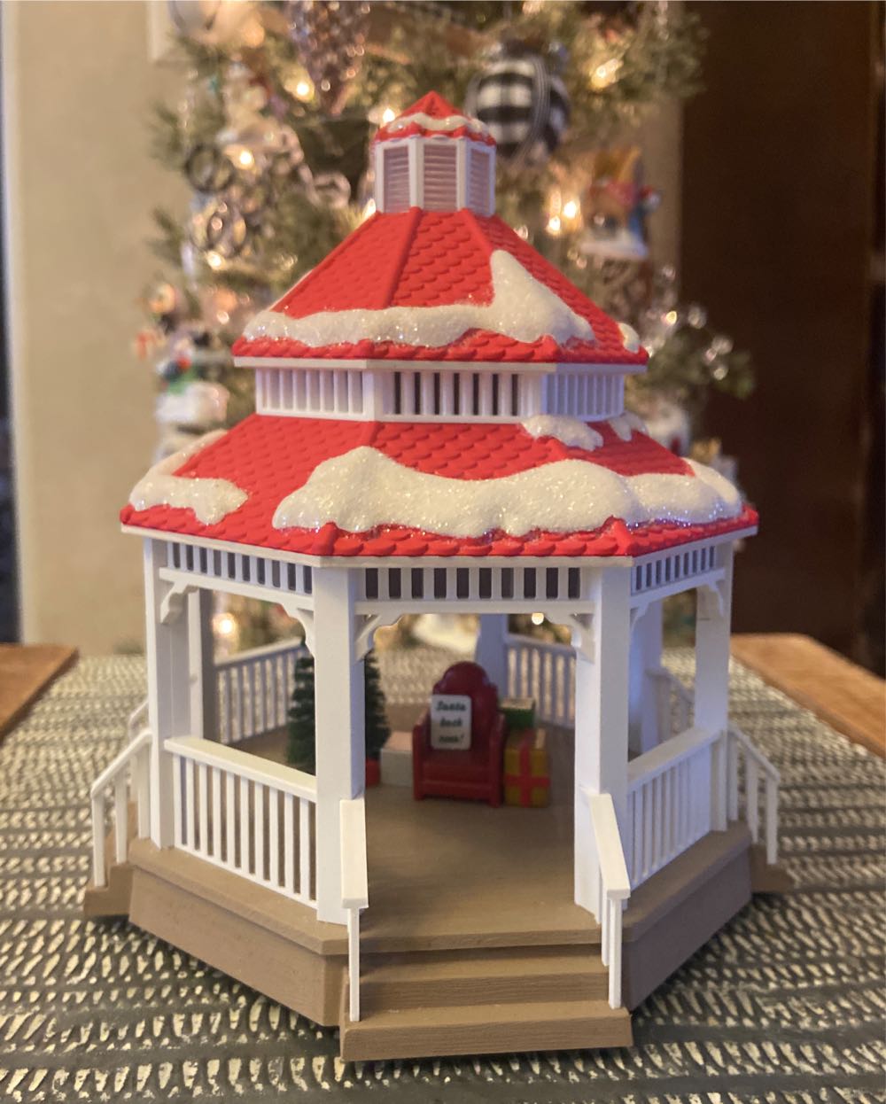 Hallmark Keepsake Sound-A-Light. 2020. Santa’s Gazebo. - Sound-A-Light (Santa’s Gazebo) ornament collectible - Main Image 4