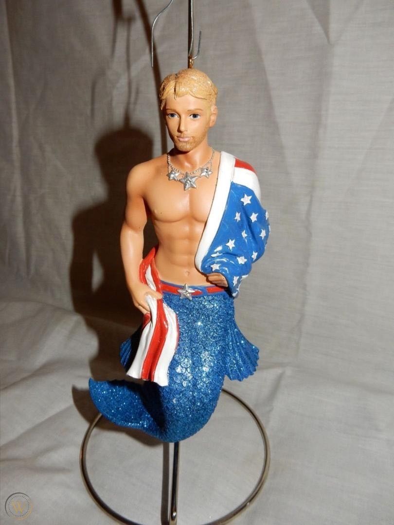 Stripes Merman #55-90810  ornament collectible - Main Image 2