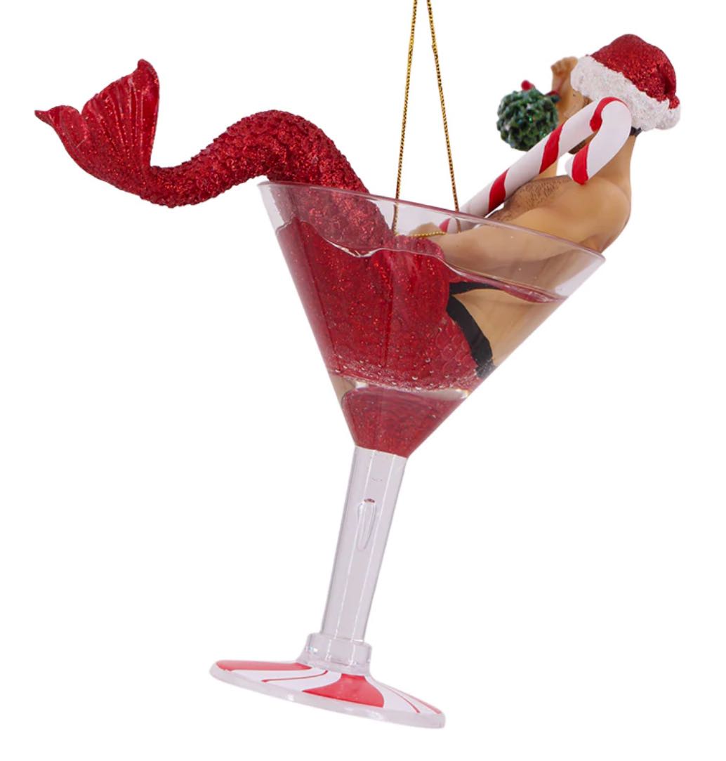 Mistletoe Santa - Merman ornament collectible - Main Image 3