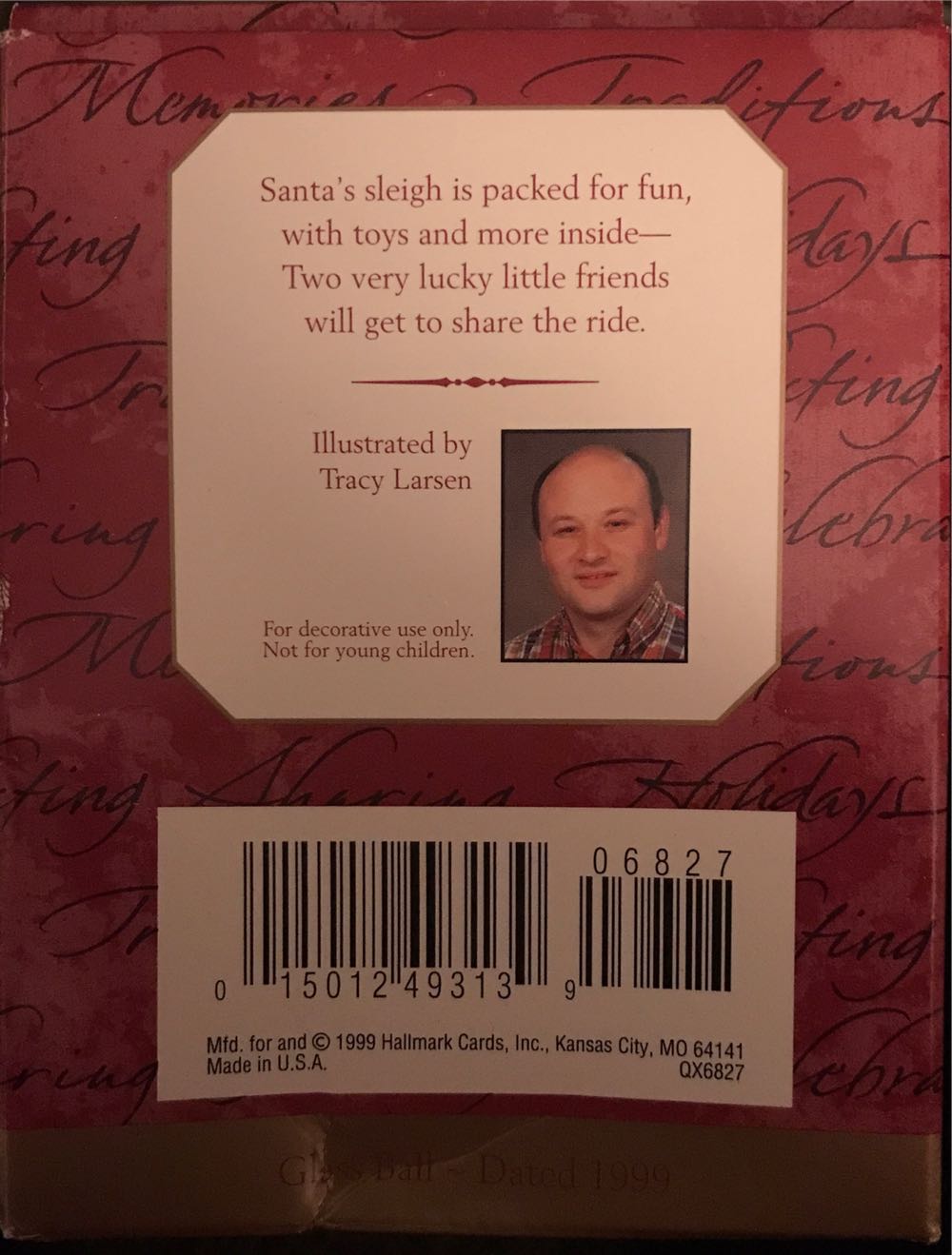 A Joyous Christmas  (Santa- Ball Ornament) ornament collectible [Barcode 015012493139] - Main Image 3