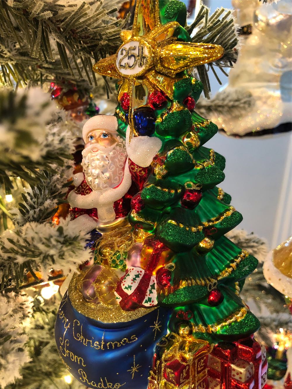 Celebrating Santa  - Santas ornament collectible - Main Image 1