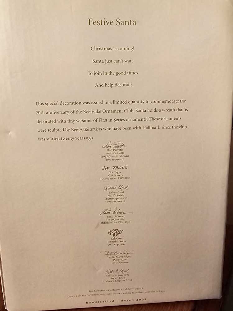 Festive Santa - Festive Santa (Table Top) ornament collectible - Main Image 2