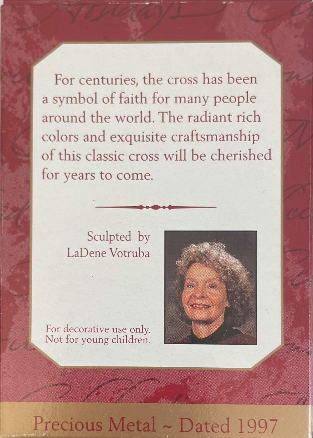 Classic Cross  (Cross) ornament collectible [Barcode 015012436624] - Main Image 2